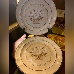 Vintage stoneware plates/Set of two